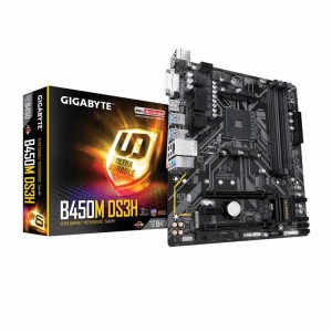 Gigabyte B450M DS3H Motherboard (Amd Socket AM4/Ryzen 2nd Gen Series CPU/Max 64GB DDR4-3200MHz Memory)